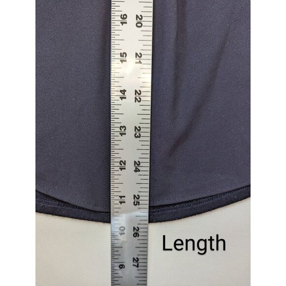 Ann Taylor Chiffon And Jersey Half Button Down Blouse Top Black Size XS - Picture 8 of 10